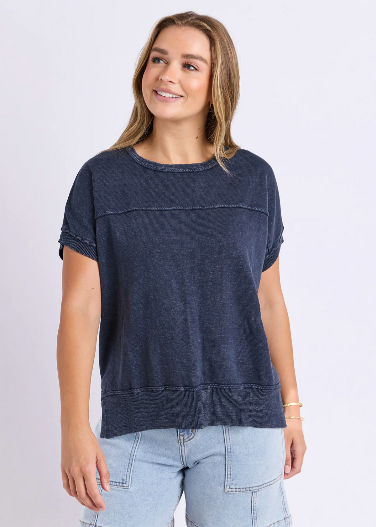 Allison Knit Dark Sapphire | Abbey Road Kaikoura