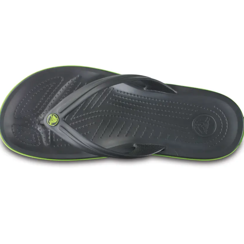 Crocband Flip - Graphite/Volt Green | Abbey Road Kaikoura