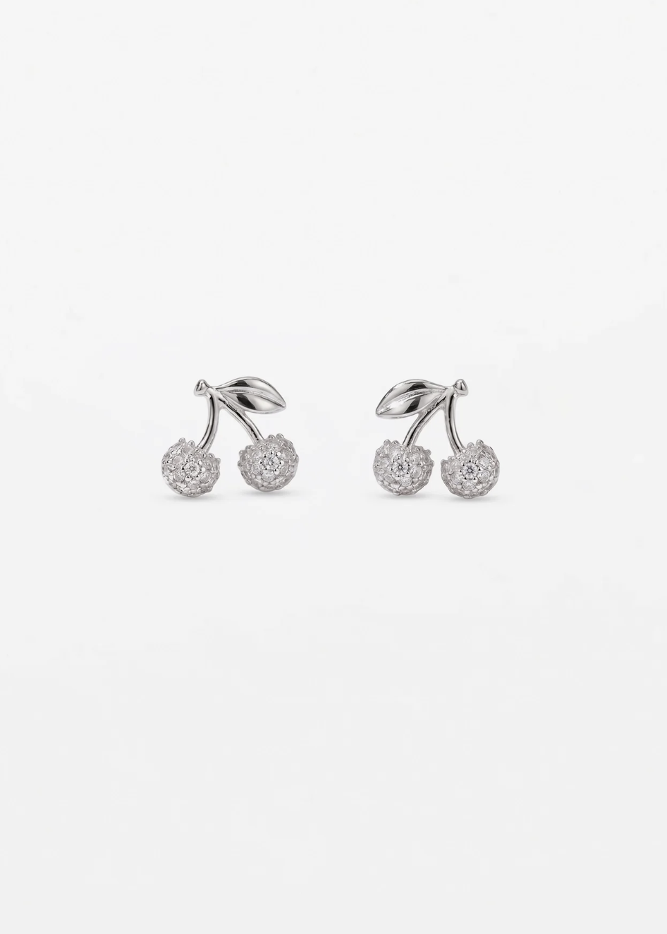 Earrings Crystal Cherries - Silver | Abbey Road Kaikoura
