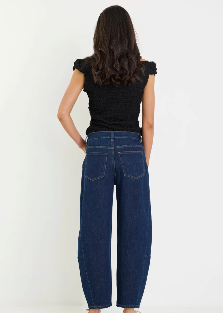 Graduate Dark Blue Stretch Barrel Jeans | Abbey Road Kaikoura