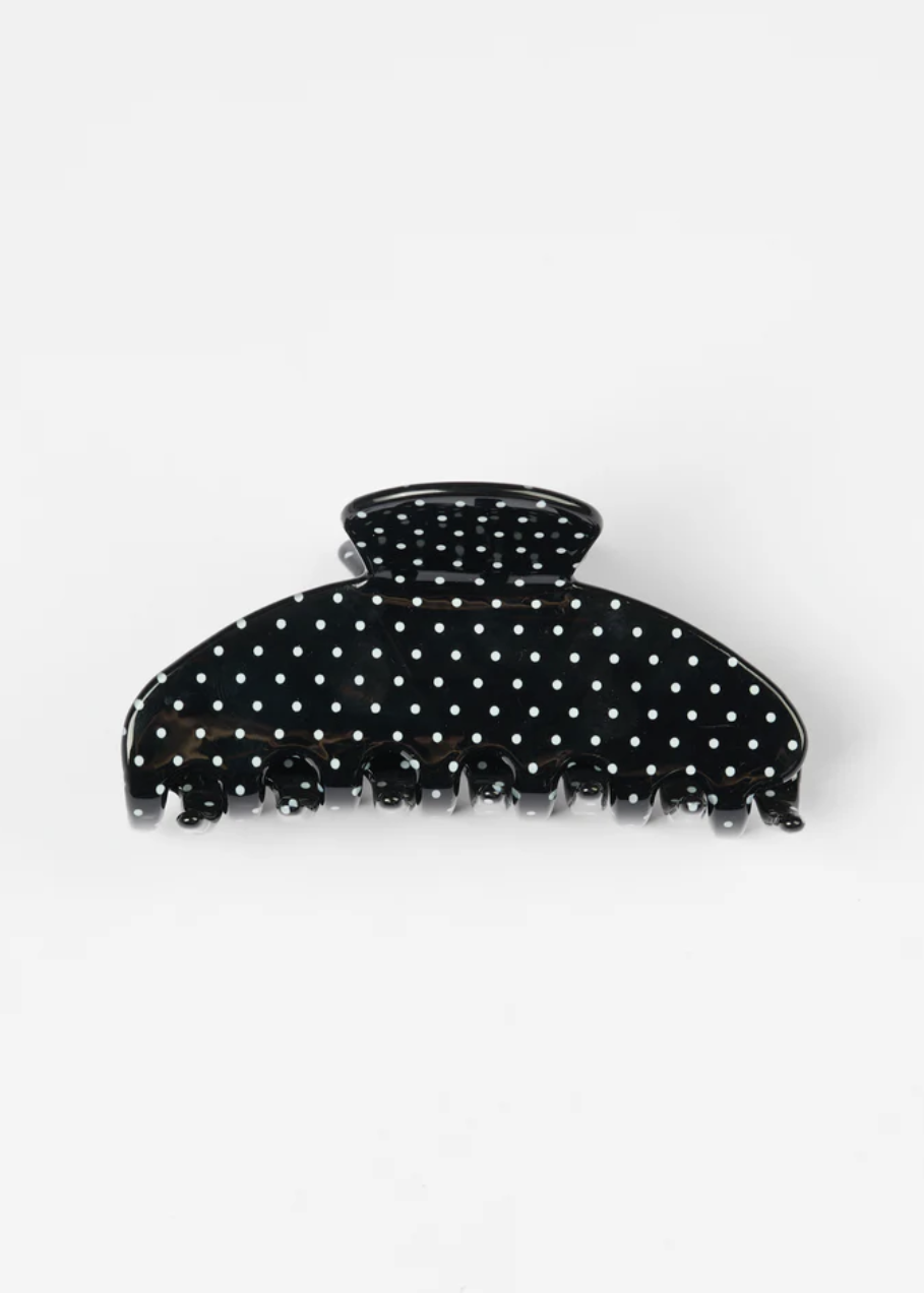 Hair Claw Mini Dots - Black| Abbey Road Kaikoura