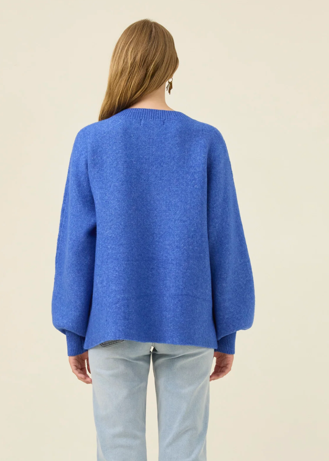 Miru Stitch Flower Jumper - Cobalt | Abbey Road Kaikoura
