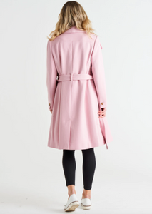 BETTY BASICS Christina Wrap Coat - Pink | Abbey Road Kaikoura