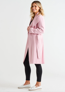 BETTY BASICS Christina Wrap Coat - Pink | Abbey Road Kaikoura