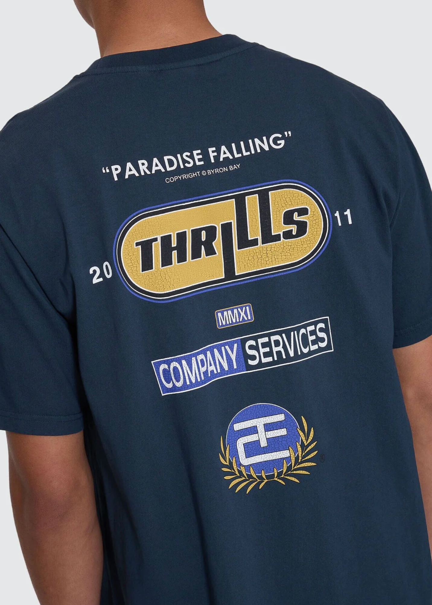 Paradise Falling Merch Fit Tee - Federal Blue | Abbey Road Kaikoura