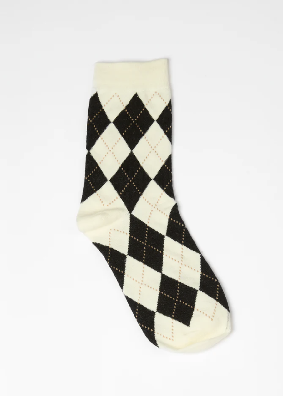 S & G Socks - Argyle Cream | Abbey Road Kaikoura