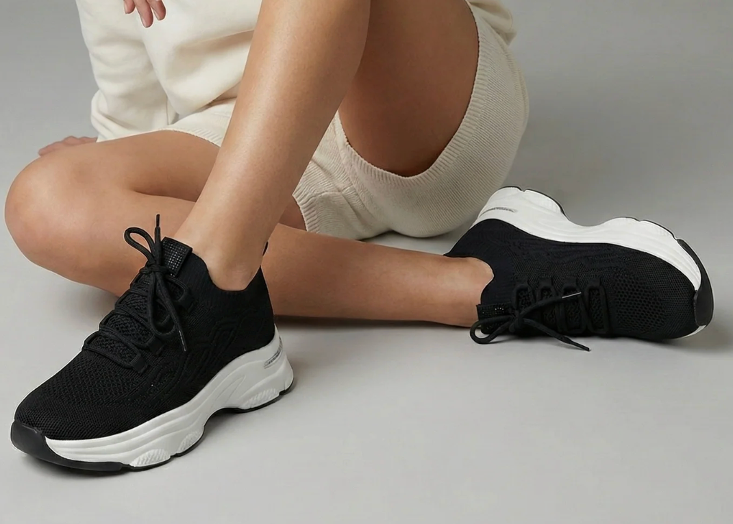 Sabine Black Crystal Knit Sneaker | Abbey Road Kaikoura