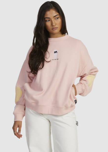 RVCA Almost Everything Pocket Crew/Blush|Abbey Road