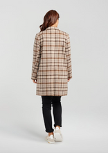 Load image into Gallery viewer, ZAFINA Vera Jacket - Beige Black Plaid | Abbey Road Kaikoura