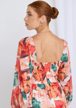 Load image into Gallery viewer, IVY &amp; JACK Ornelle LS Tiered Maxi Dress - Orange Watercolour | Abbey Road Kaikoura