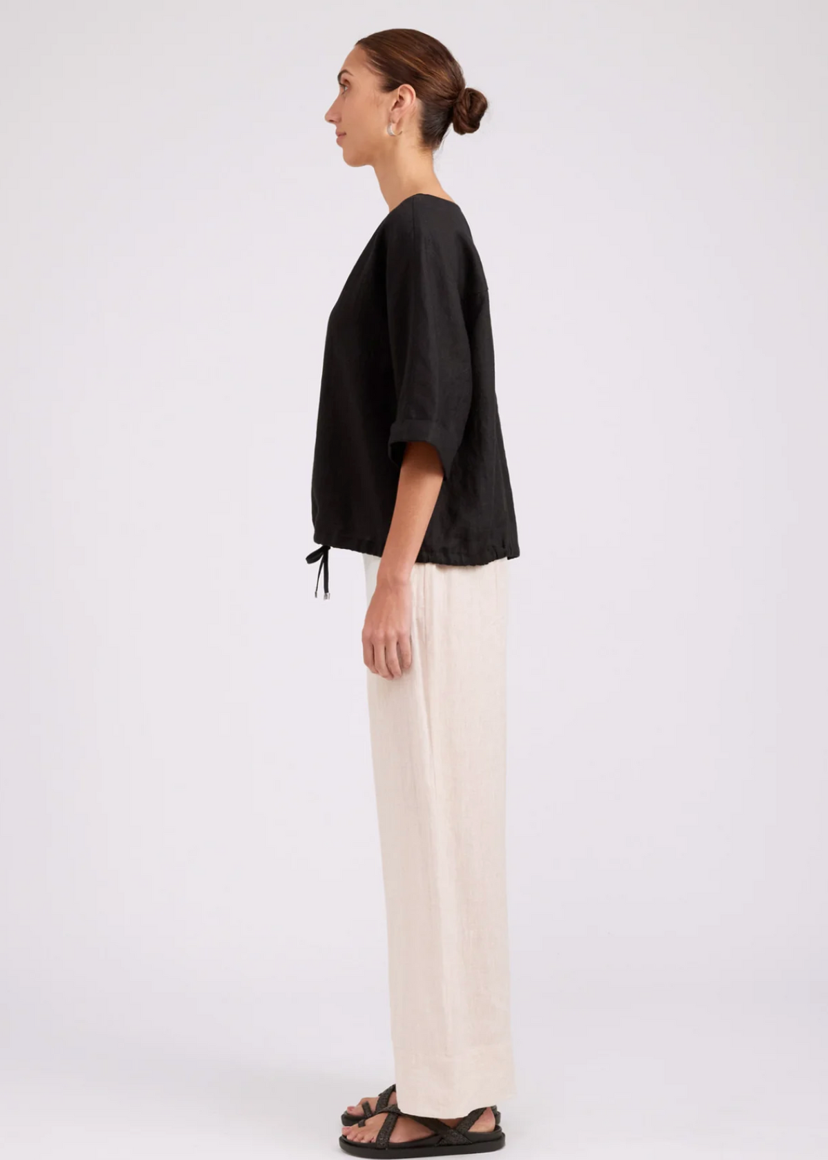 Studio Button Top/Jacket - Black | Abbey Road Kaikoura