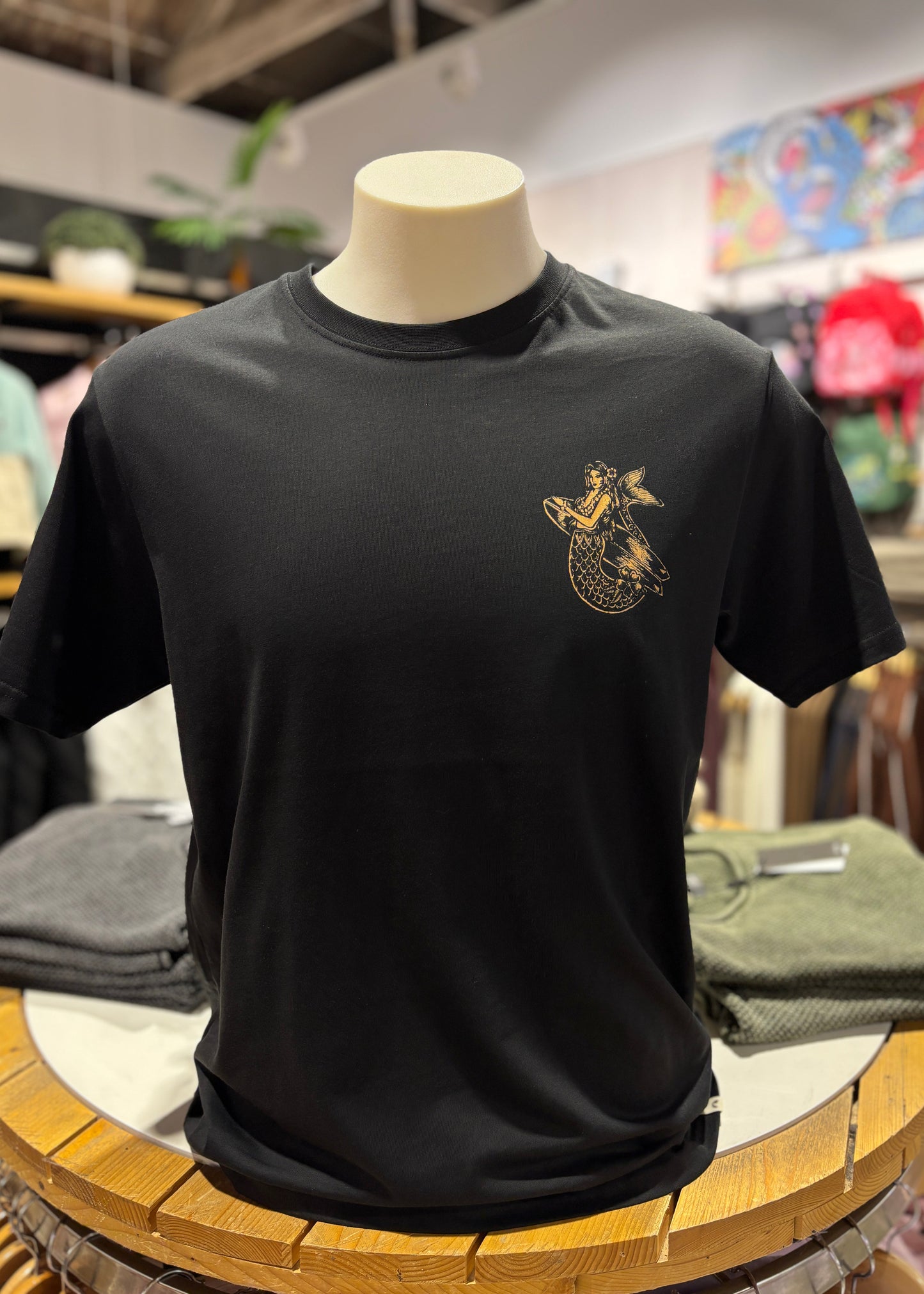 Sunset Mermaid Tee-Washed Black | Abbey Road Kaikoura