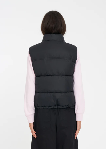 Women's Rider Puffer Vest Black | Abbey Road Kaikoura