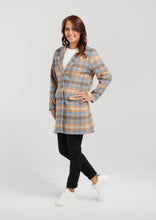 Load image into Gallery viewer, ZAFINA Vera Jacket - Blue Brown Plaid | Abbey Road Kaikoura