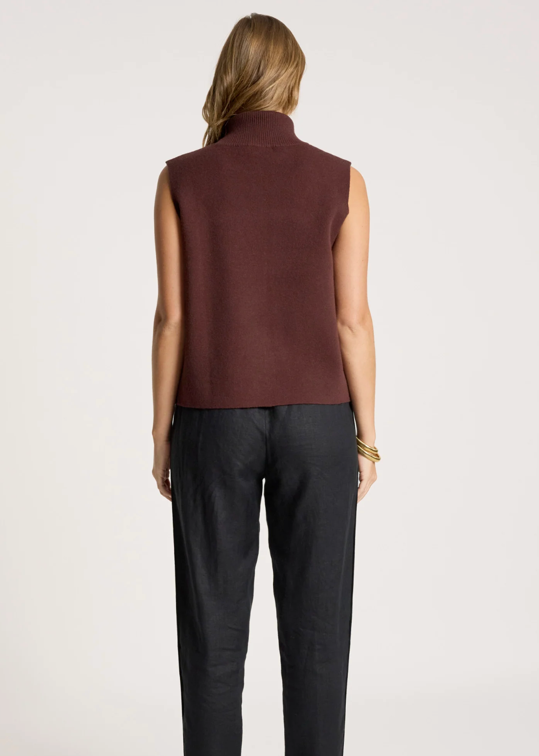 Zala Knit Vest - Mahogany | Abbey Road Kaikoura