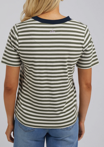 Elm Astra Tee Clover/Pearl Stripe|Abbey Road