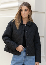 Load image into Gallery viewer, Absolute Collard Quilted Jacket Black | Abbey Road Kaikoura