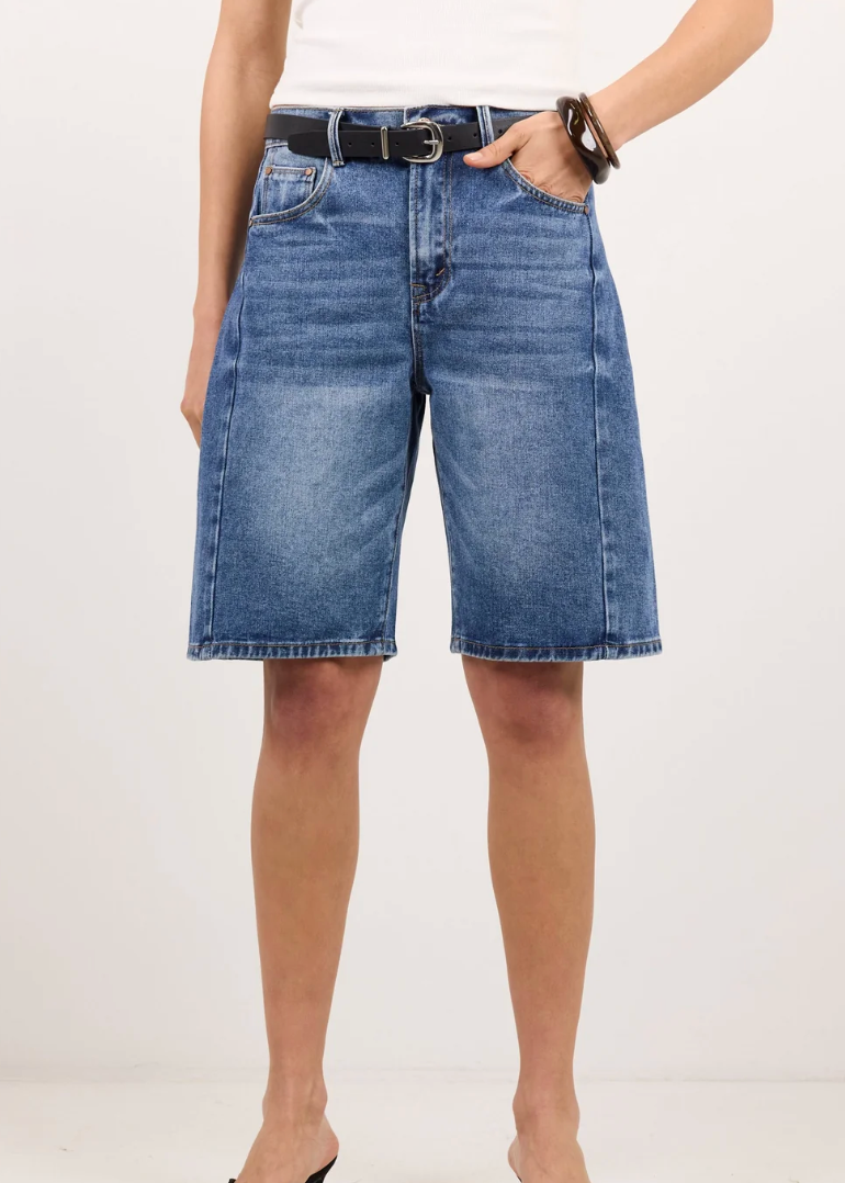 Academy Deep Blue Denim Barrel Shorts | Abbey Road Kaikoura