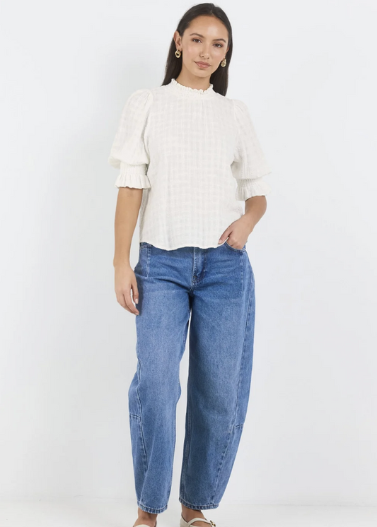 Affirming Ivory Self Check High Neck Top | Abbey Road Kaikoura