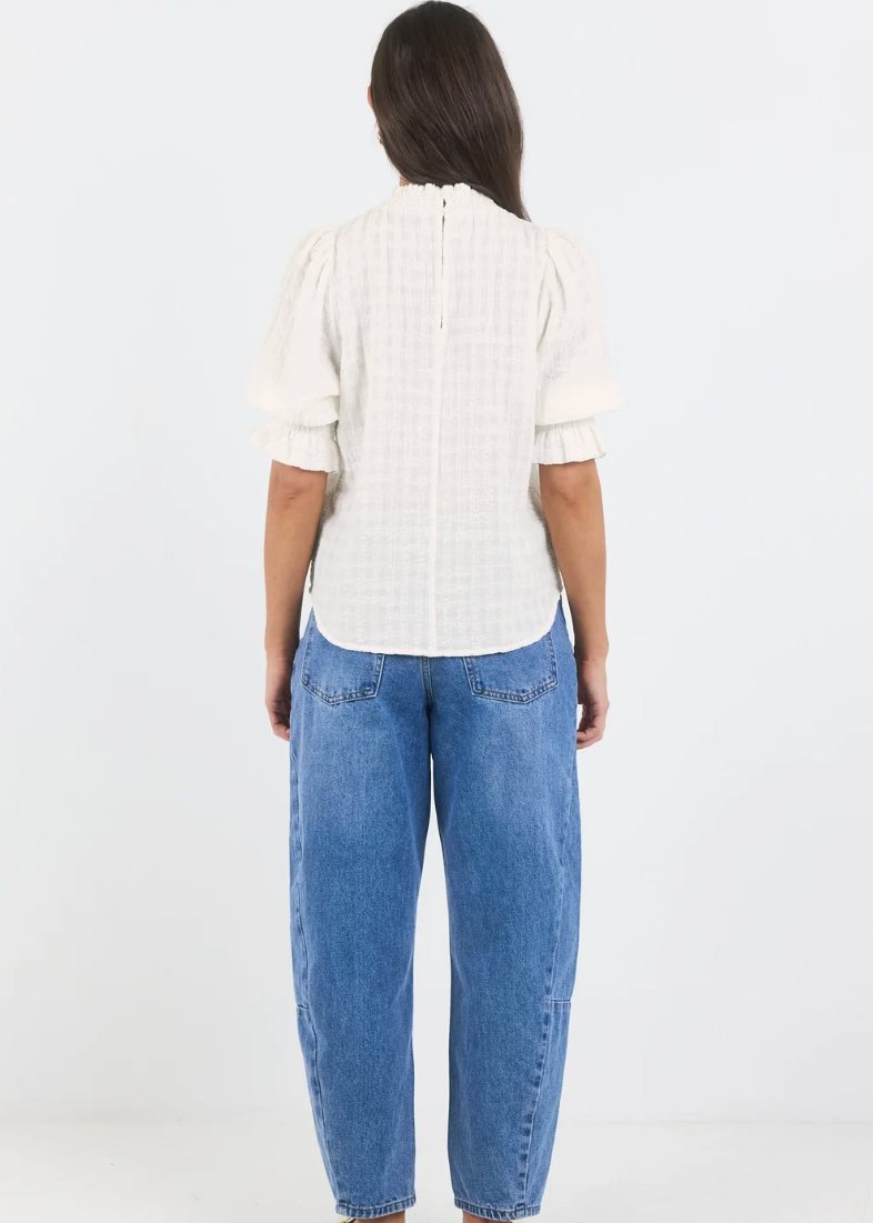 Affirming Ivory Self Check High Neck Top | Abbey Road Kaikoura