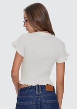 Load image into Gallery viewer, Against All Odds Shirred Tee - Butter Cream | Abbey Road Kaikoura 