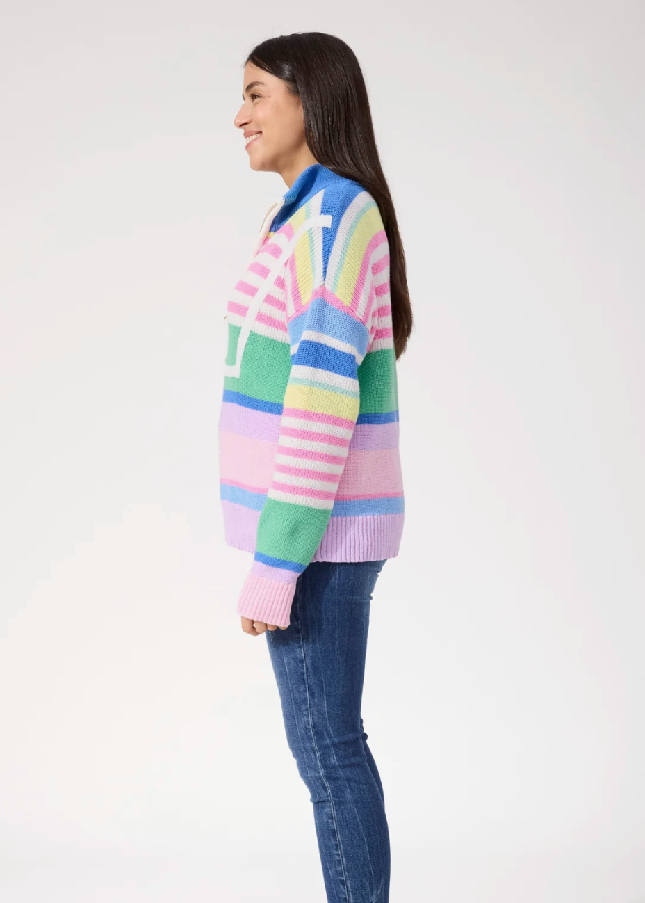 Alaska Stripe Jumper - Pastel | Abbey Road Kaikoura