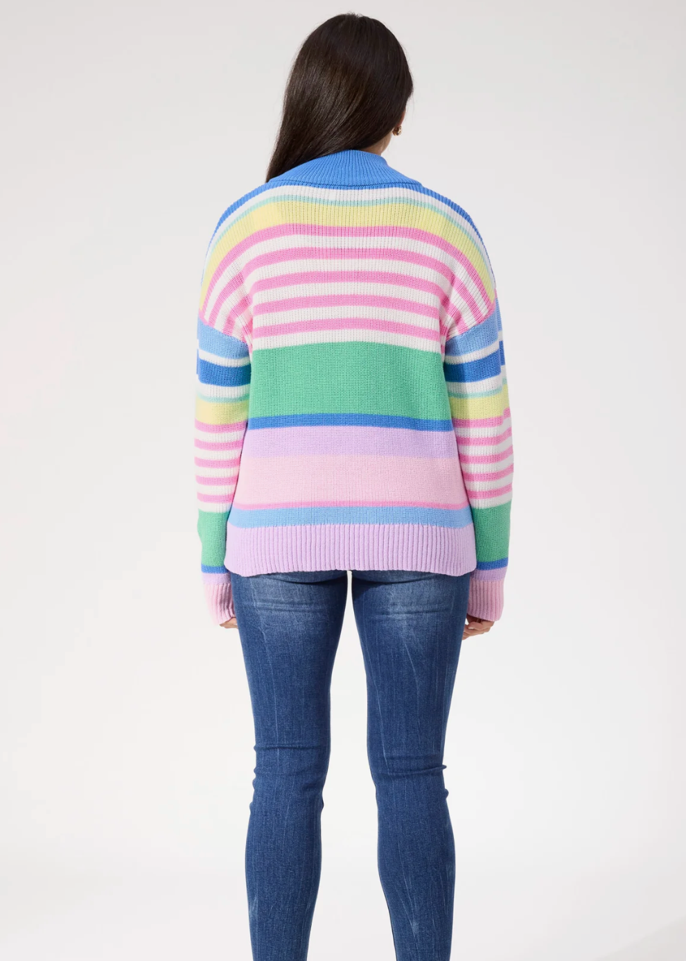 Alaska Stripe Jumper - Pastel | Abbey Road Kaikoura