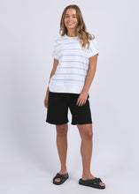 Load image into Gallery viewer, Allison Stripe Tee White/Sky Blue Stripe | Abbey Road Kaikoura