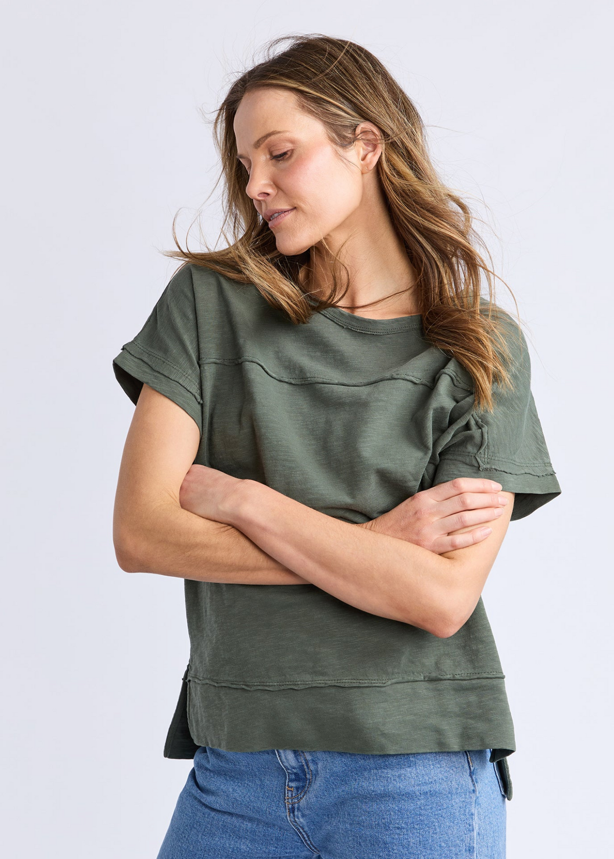 Allison Tee - Khaki | Abbey Road Kaikoura