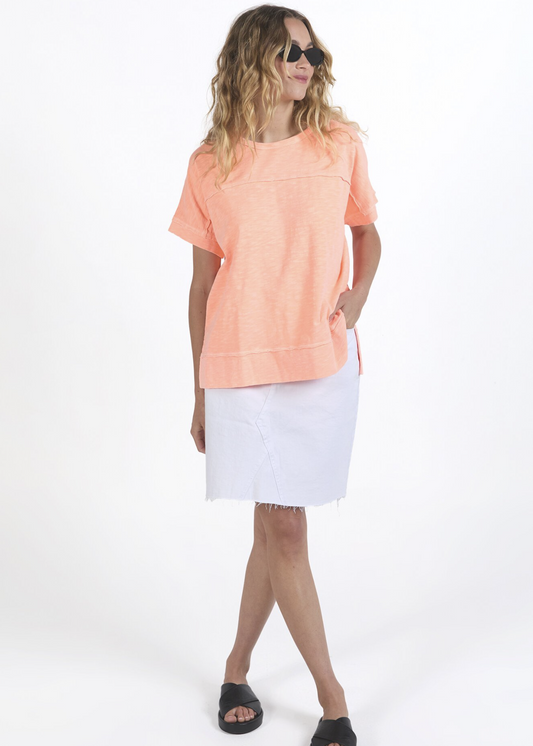 Allison Tee - Neon Peach | Abbey Road Kaikoura