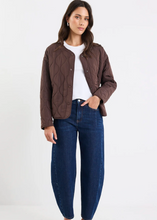 Load image into Gallery viewer, Apex Collarless Puffer Jacket - Chocolate | Abbey Road Kaikoura