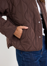 Load image into Gallery viewer, Apex Collarless Puffer Jacket - Chocolate | Abbey Road Kaikoura