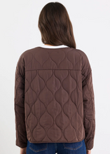Load image into Gallery viewer, Apex Collarless Puffer Jacket - Chocolate | Abbey Road Kaikoura