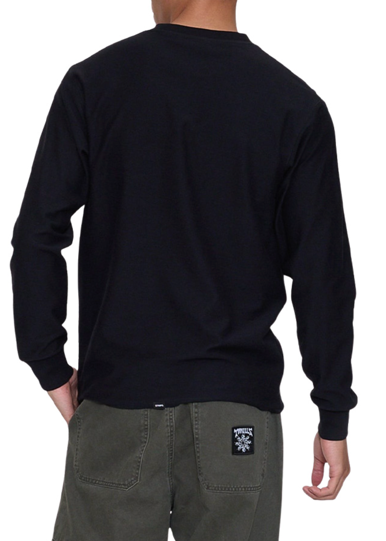 Arts & Industrial Slub Waffle Long Sleeve Tee - Black | Abbey Road Kaikoura