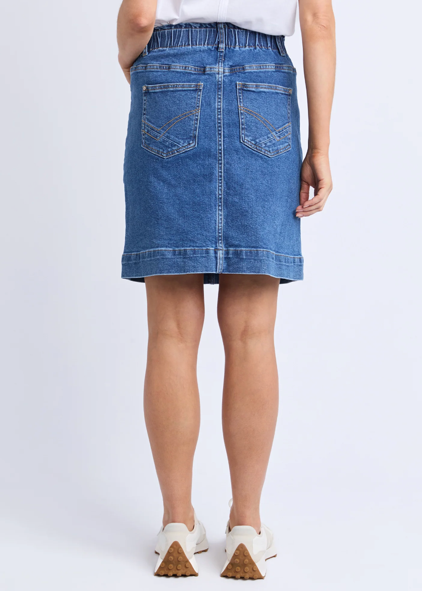 Atlas Denim Skirt - Dark Blue | Abbey Road Kaikoura