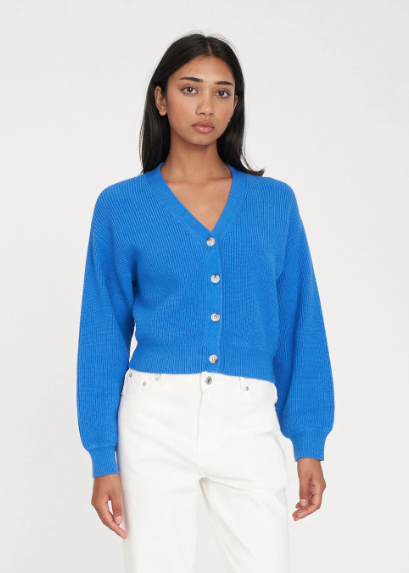 Bella Knit Cardigan Sprint Blue | Abbey Road Kaikoura
