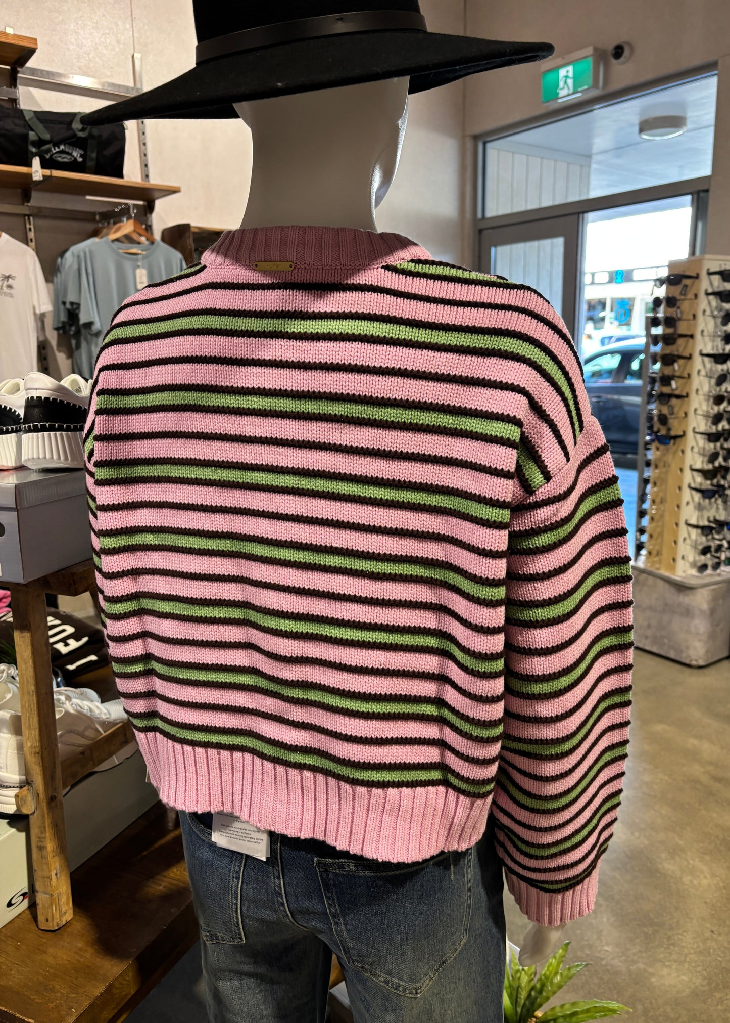 Bobby Knit Cardigan Pink/Meadow | Abbey Road Kaikoura