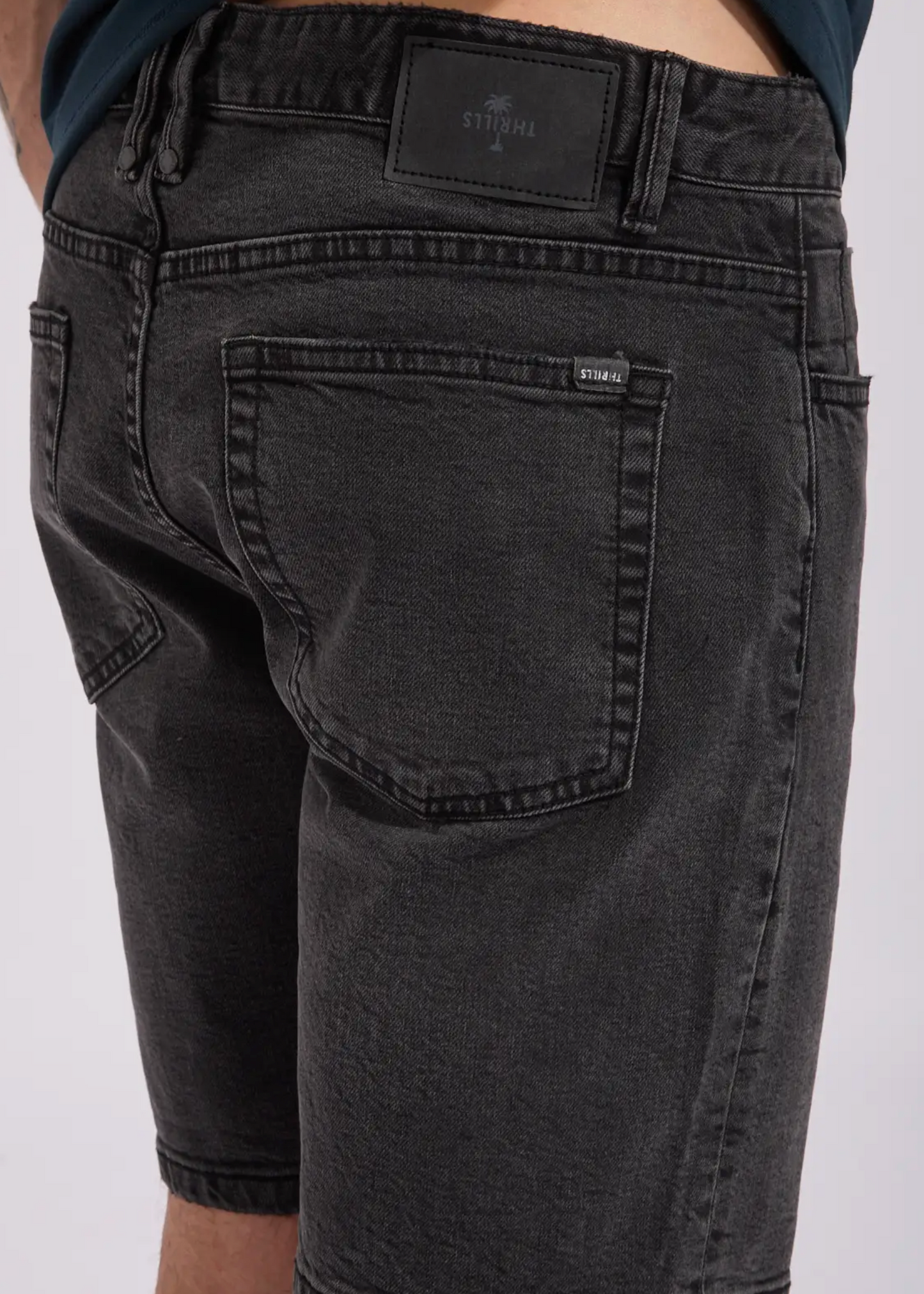 Bones Denim Shorts - Ash Black | Abbey Road Kaikoura 