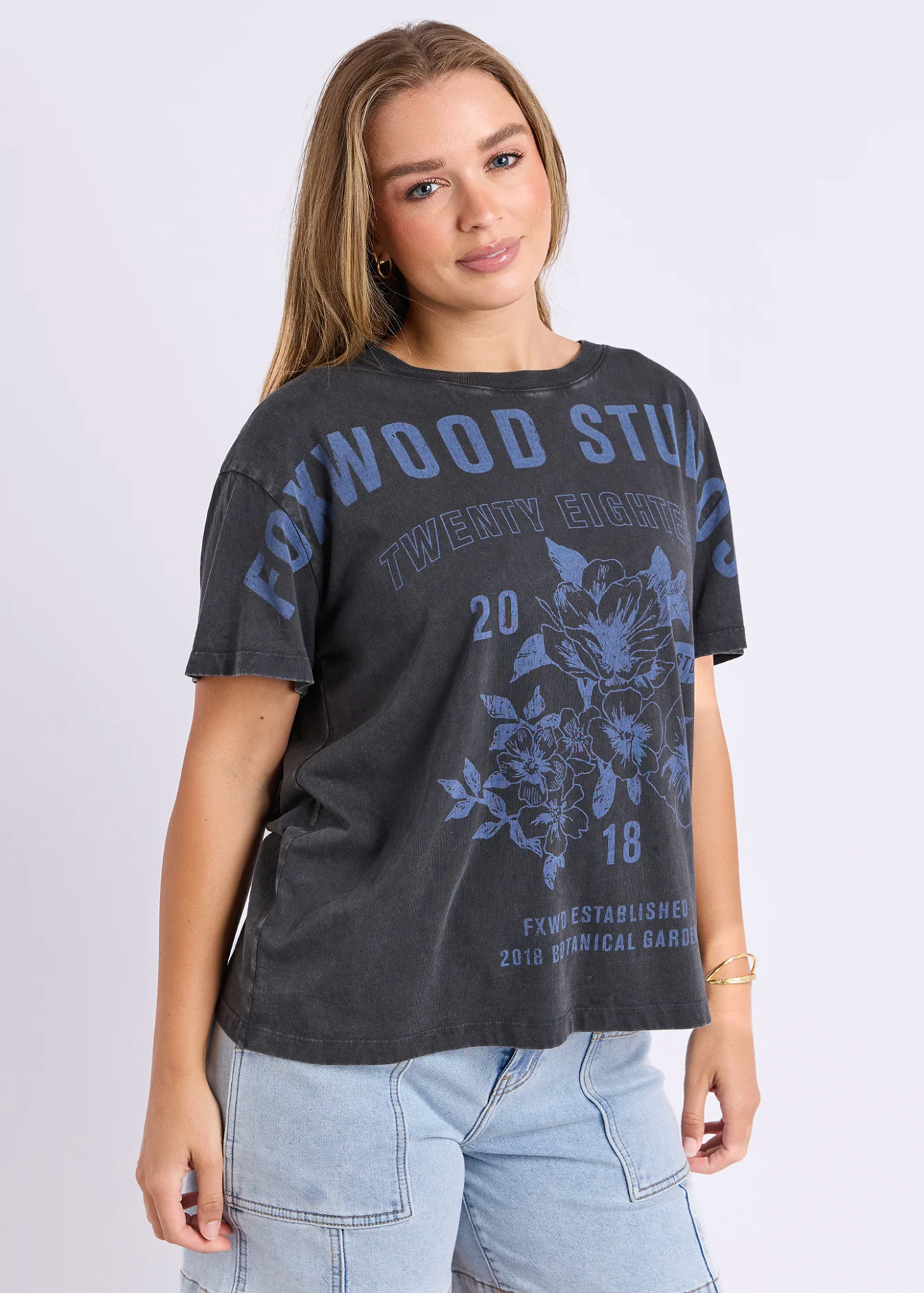 Botanical Garden Tee - Washed Black  | Abbey Road Kaikoura