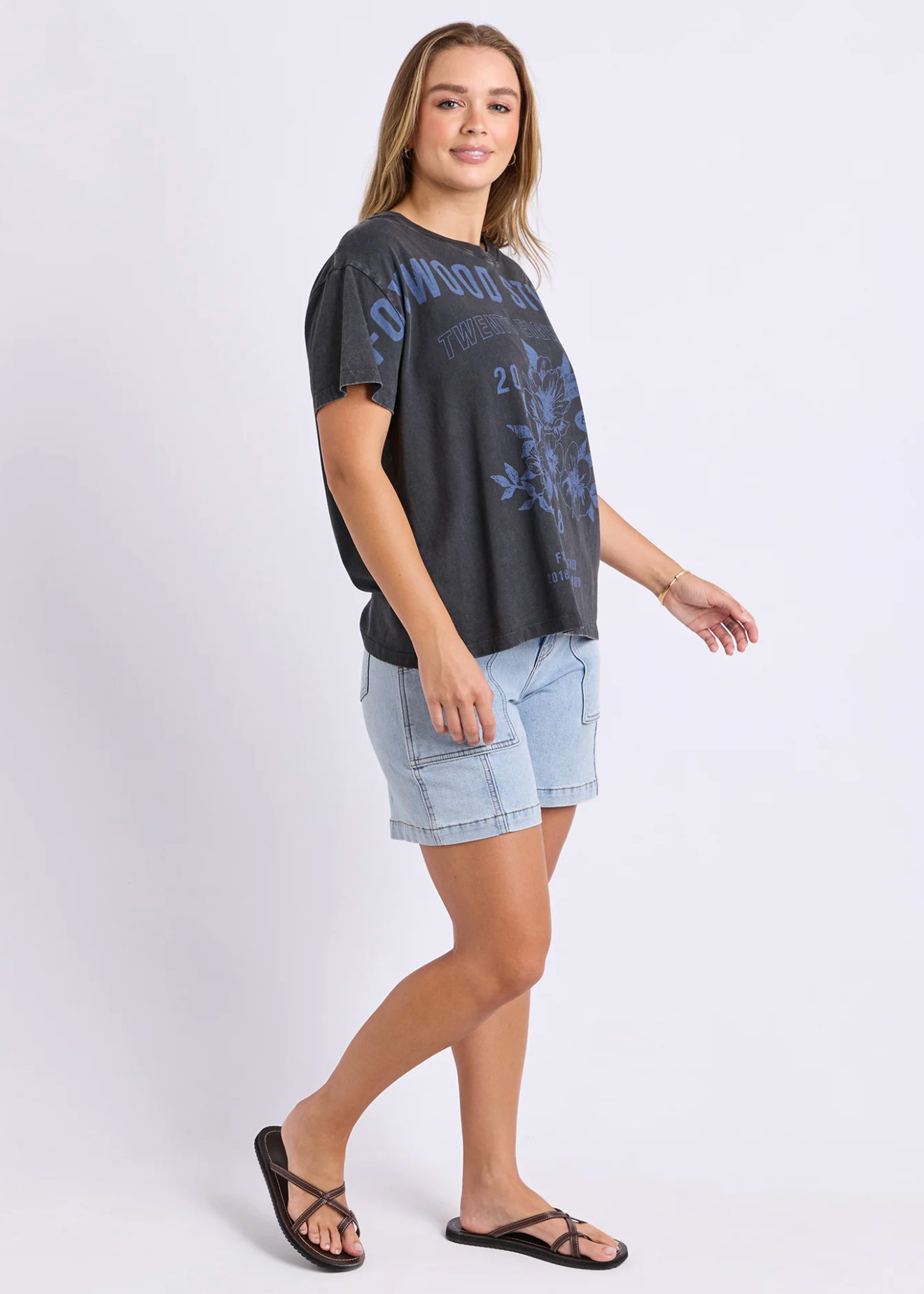 Botanical Garden Tee - Washed Black  | Abbey Road Kaikoura