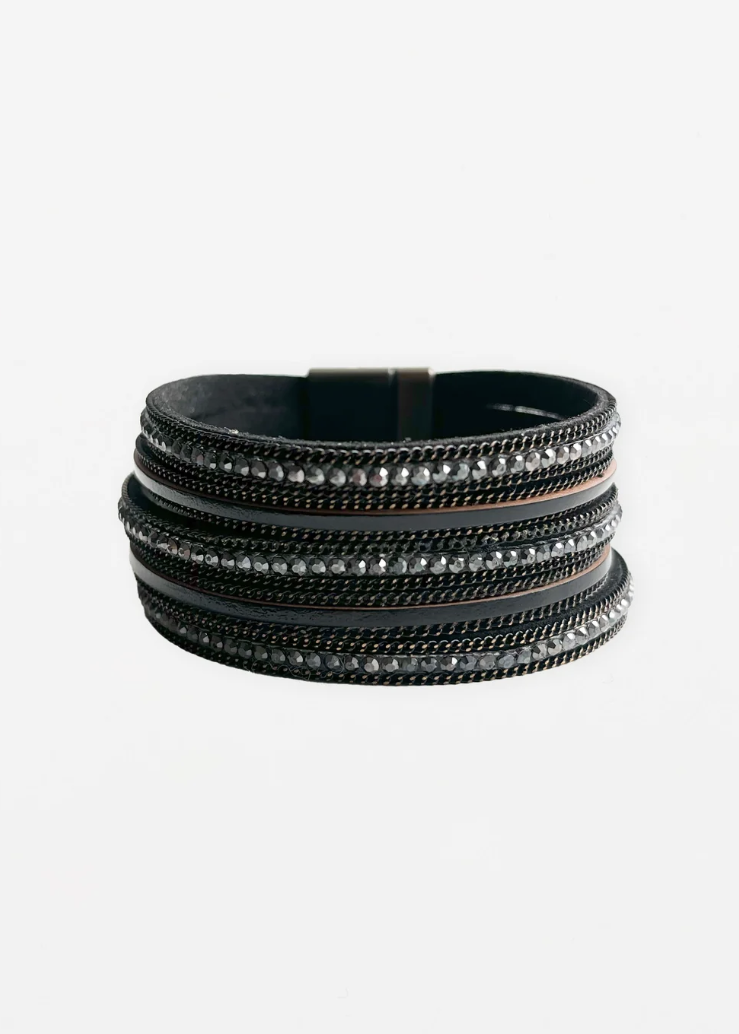 Bracelet Crystals - Matt Black  | Abbey Road Kaikoura
