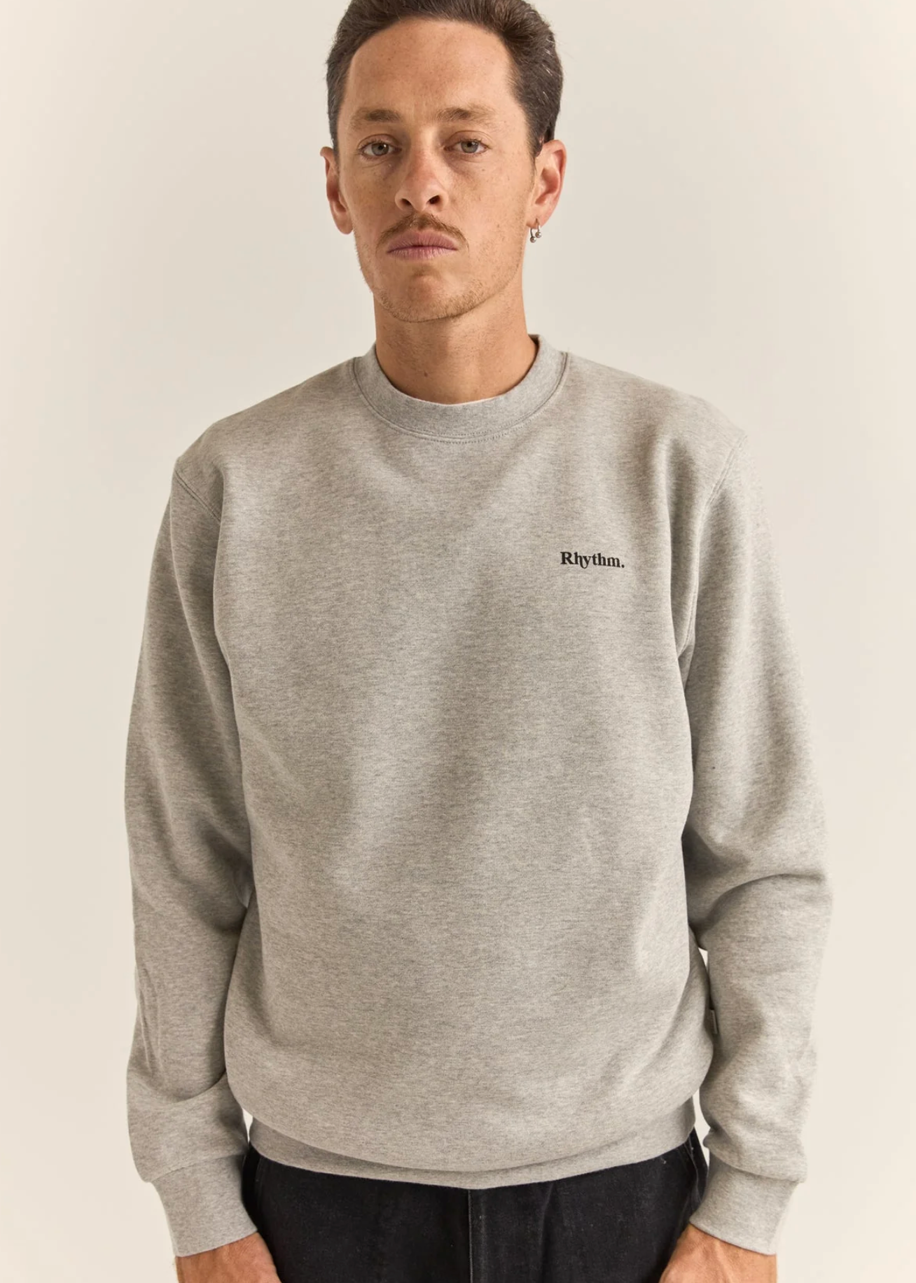 Brand Fleece Crew - Grey | Abbey Road Kaikoura