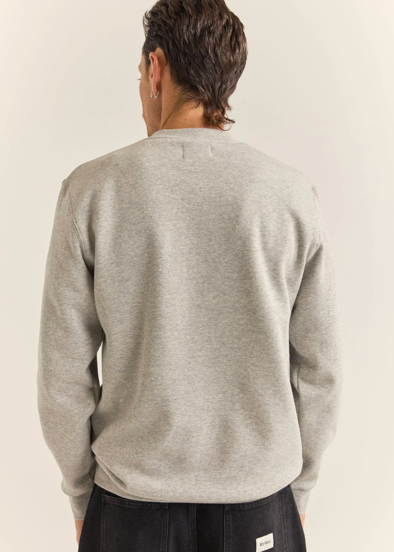 Brand Fleece Crew - Grey | Abbey Road Kaikoura