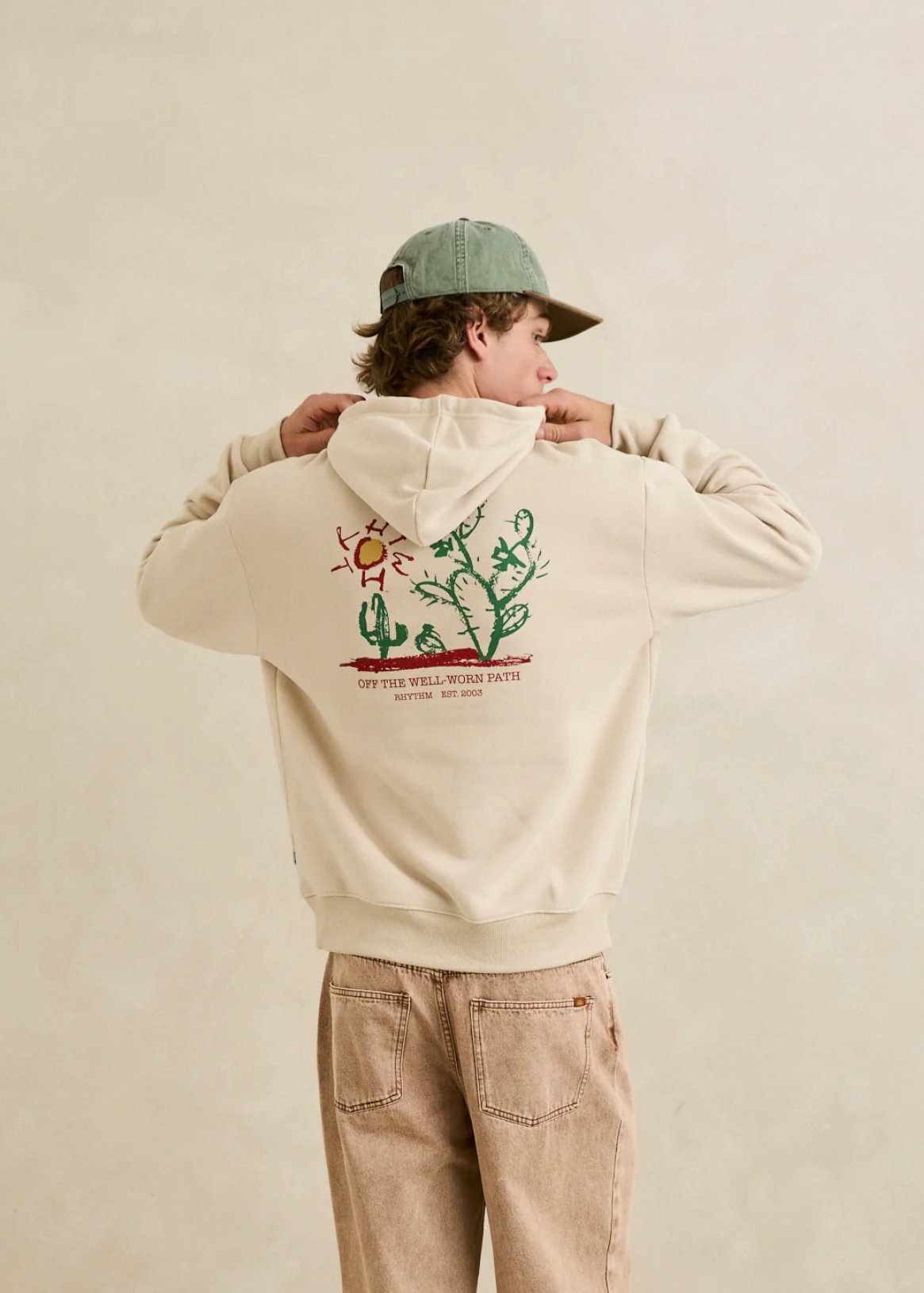 Cactus Fleece Hoodie - Moonrock | Abbey Road Kaikoura