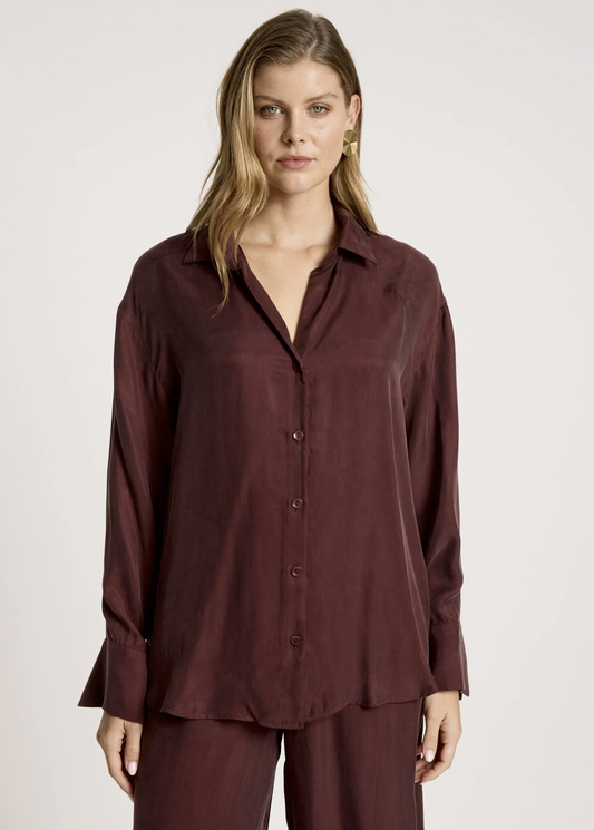 Calista Shirt - Mahogany | Abbey Road Kaikoura