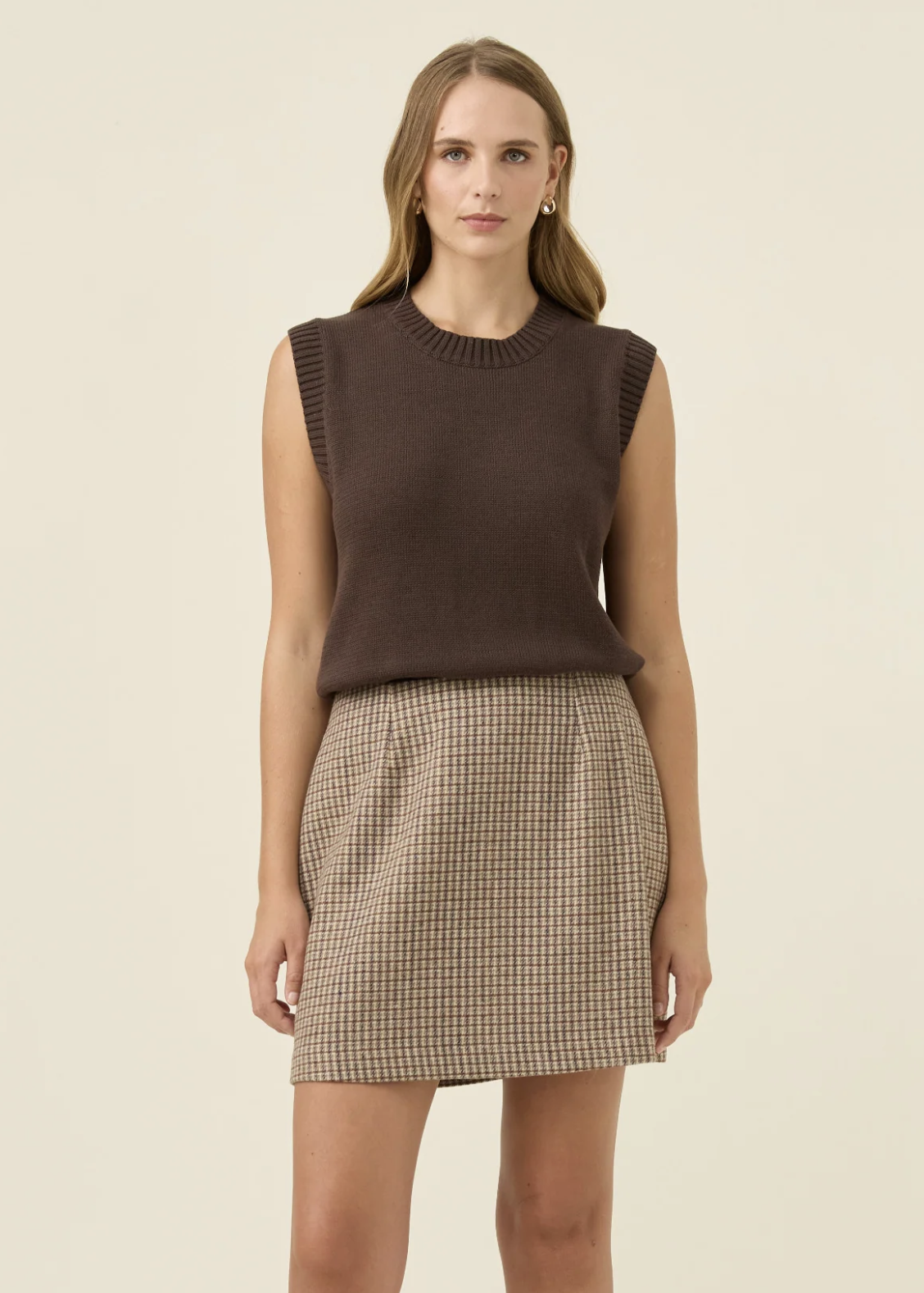 Cassidy Skirt - Taupe  | Abbey Road Kaikoura