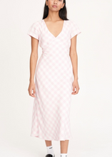Load image into Gallery viewer, Celine Tie Back Midi Dress Pink /Chalk | Abbey Road Kaikoura 