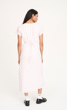 Load image into Gallery viewer, Celine Tie Back Midi Dress Pink /Chalk \Abbey Road Kaikoura 