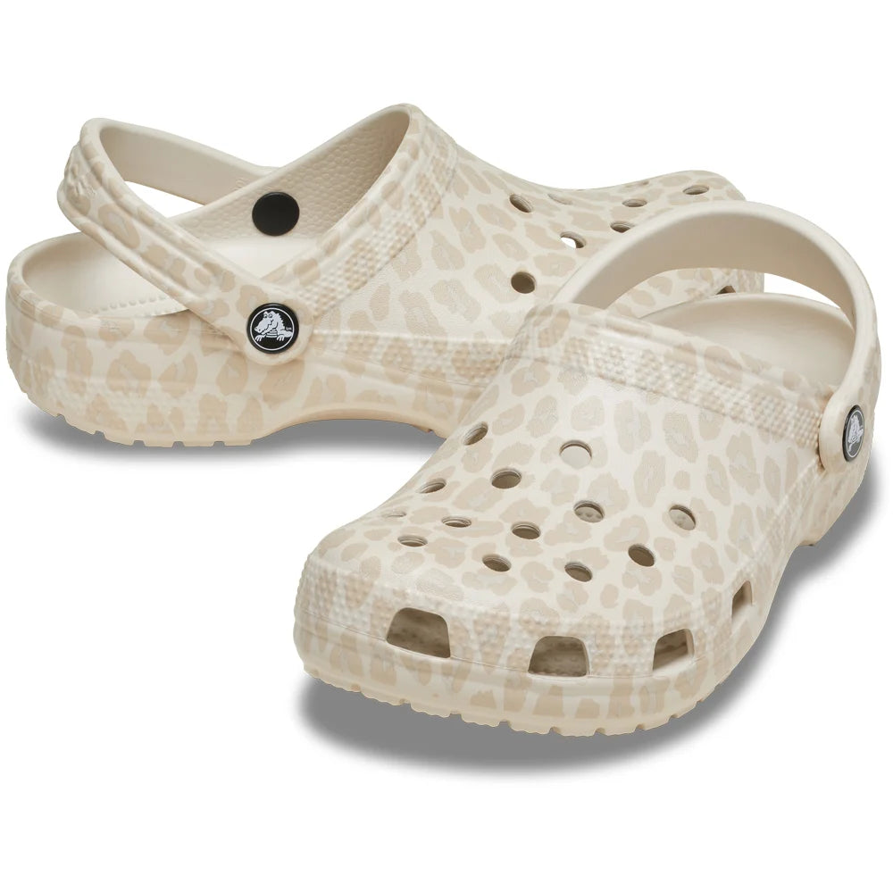 Classic Animal Clog - Almond Teal/Leopard