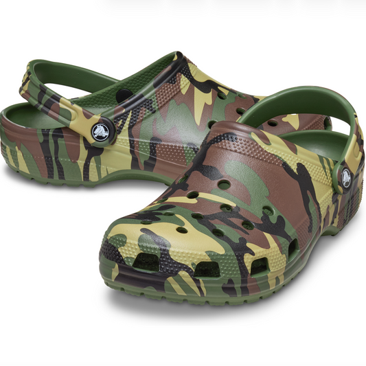 Classic Camouflage Clog - Army Green Mutli | Abbey Road Kaikoura